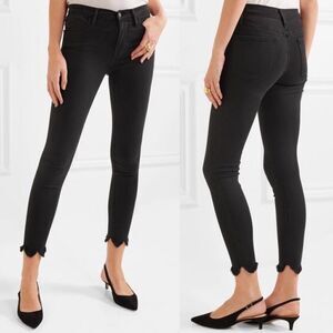 Frame Le High Ankle Skinny Denim Jeans Black 27